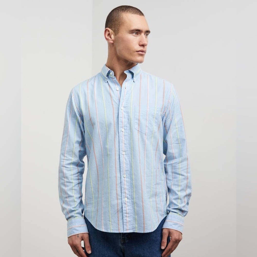 Gant Untucked Archive Stripe Oxford Button Down Shirt size XL